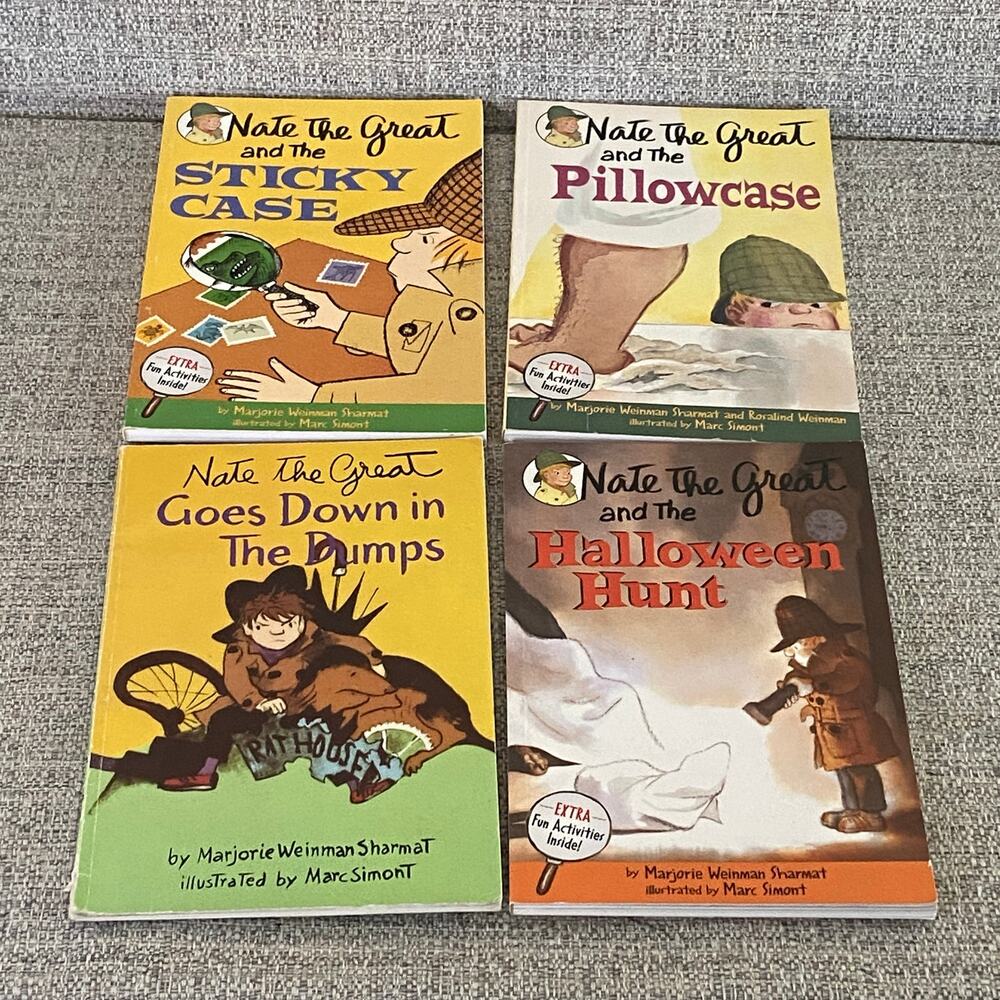 Nate The Great Book Lot 4 Marjorie Sharmat Kids Beginner Reader Chapter Books